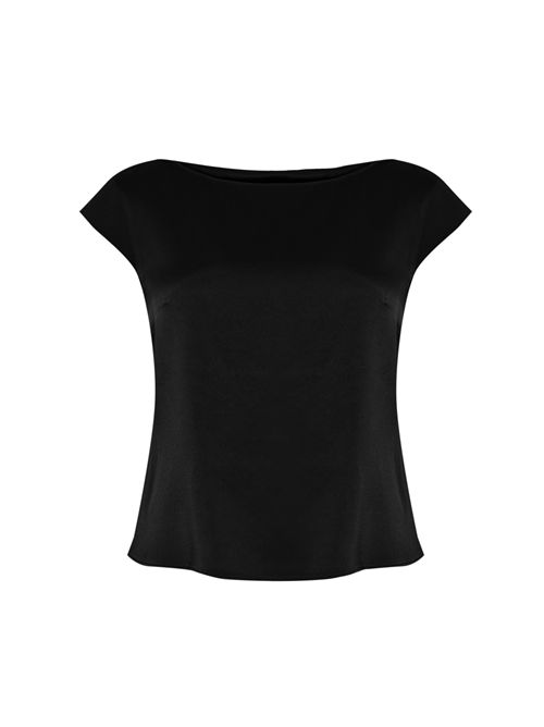 Blusa in raso di viscosa Nero Herno | BL00009DR 127279300